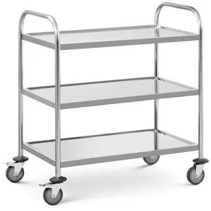 Serving trolley - 3 shelves - up to 60 kg - handles - shelves: 82.5 x 50.5 cm - Royal Catering