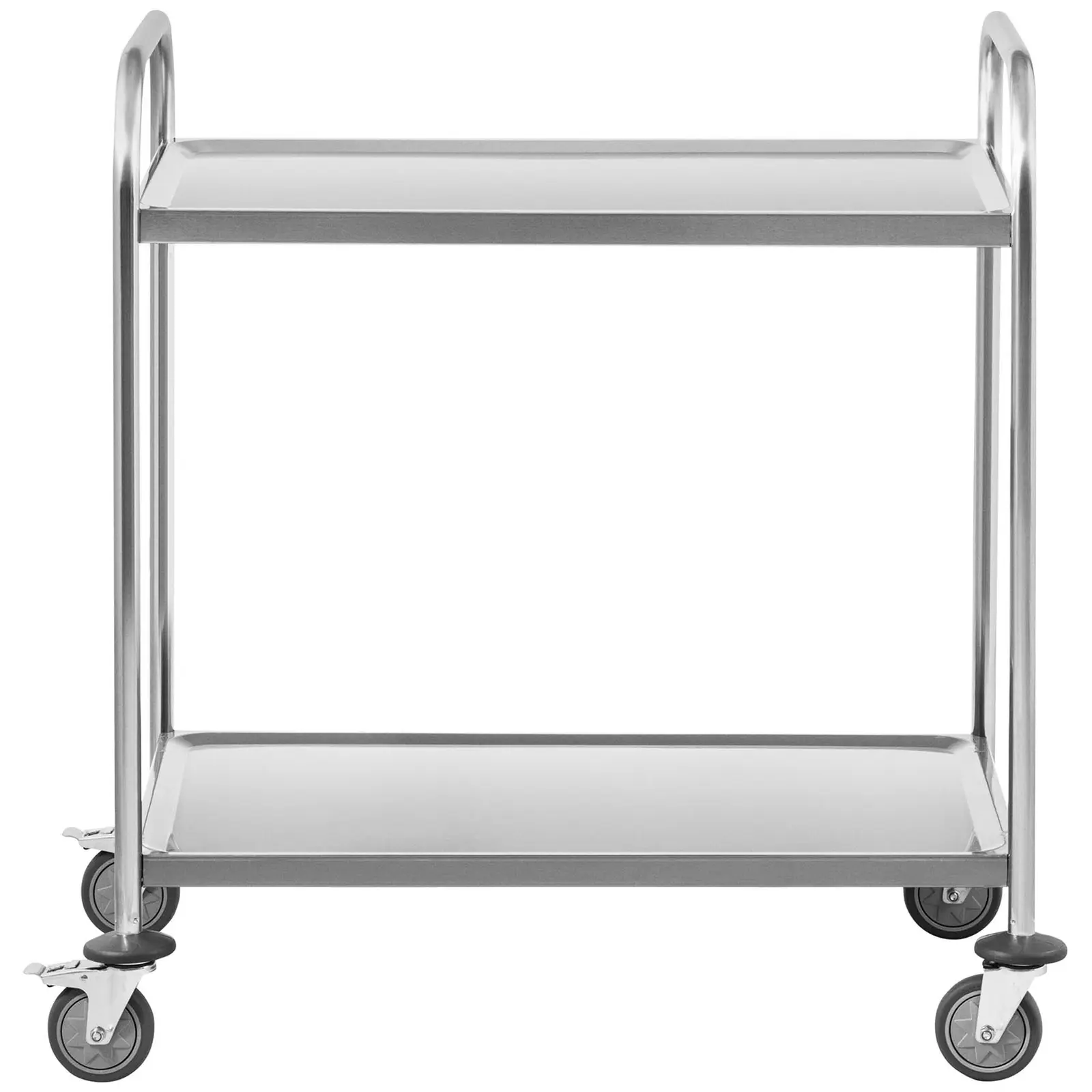 Serveringsvogn - 2 bordplader - 40 kg - håndgreb - 82,5 x 50,5 cm - Royal Catering