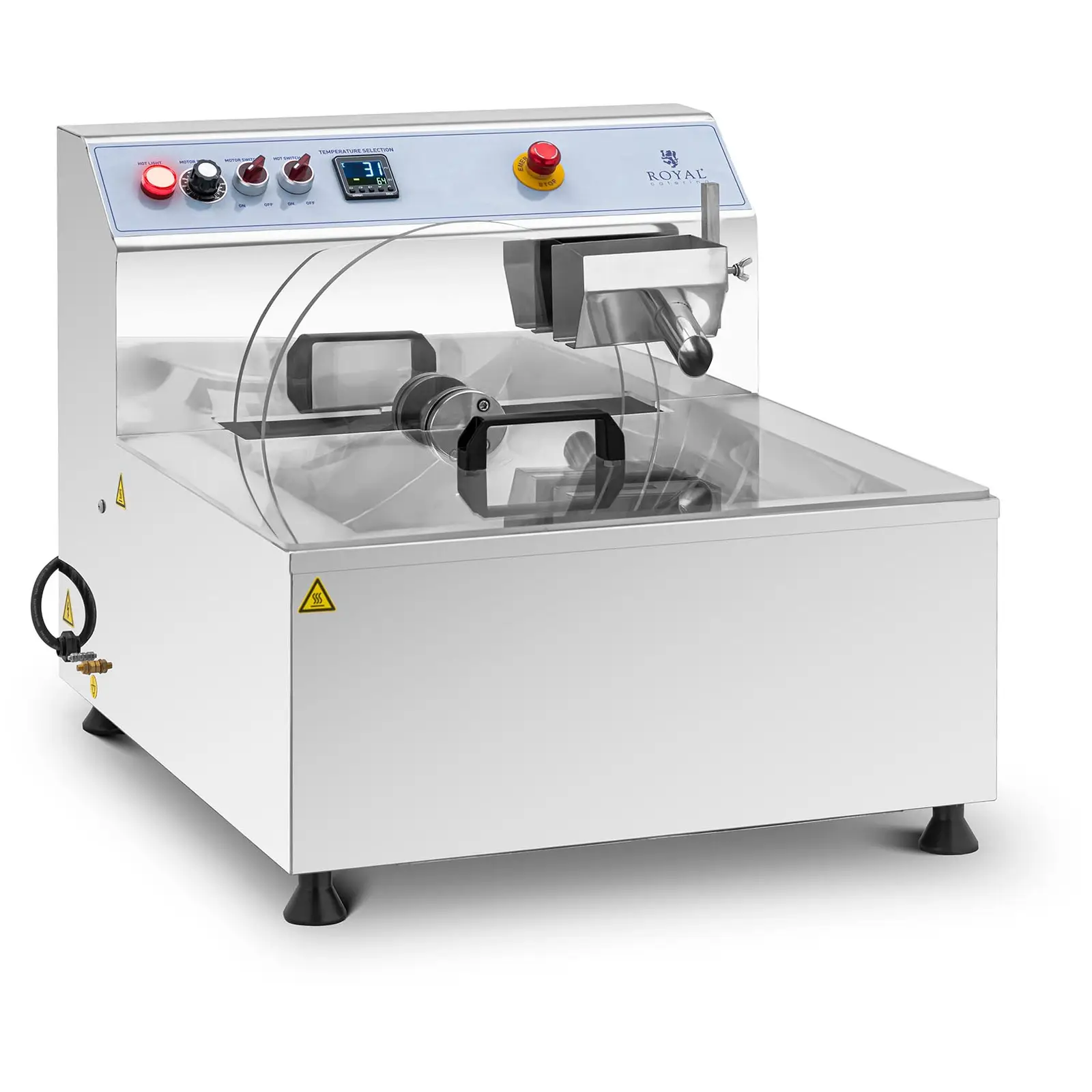 Produtos recondicionados Temperadeira de chocolate - aço inoxidável - 1800 W - 15 l - Royal Catering