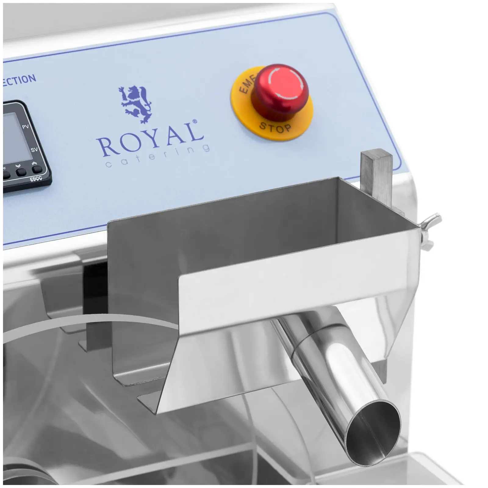 B-zboží Temperovací stroj na čokoládu - ušlechtilá ocel - 750 W - 8 l - Royal Catering (Materiál: Ušlechtilá ocel)