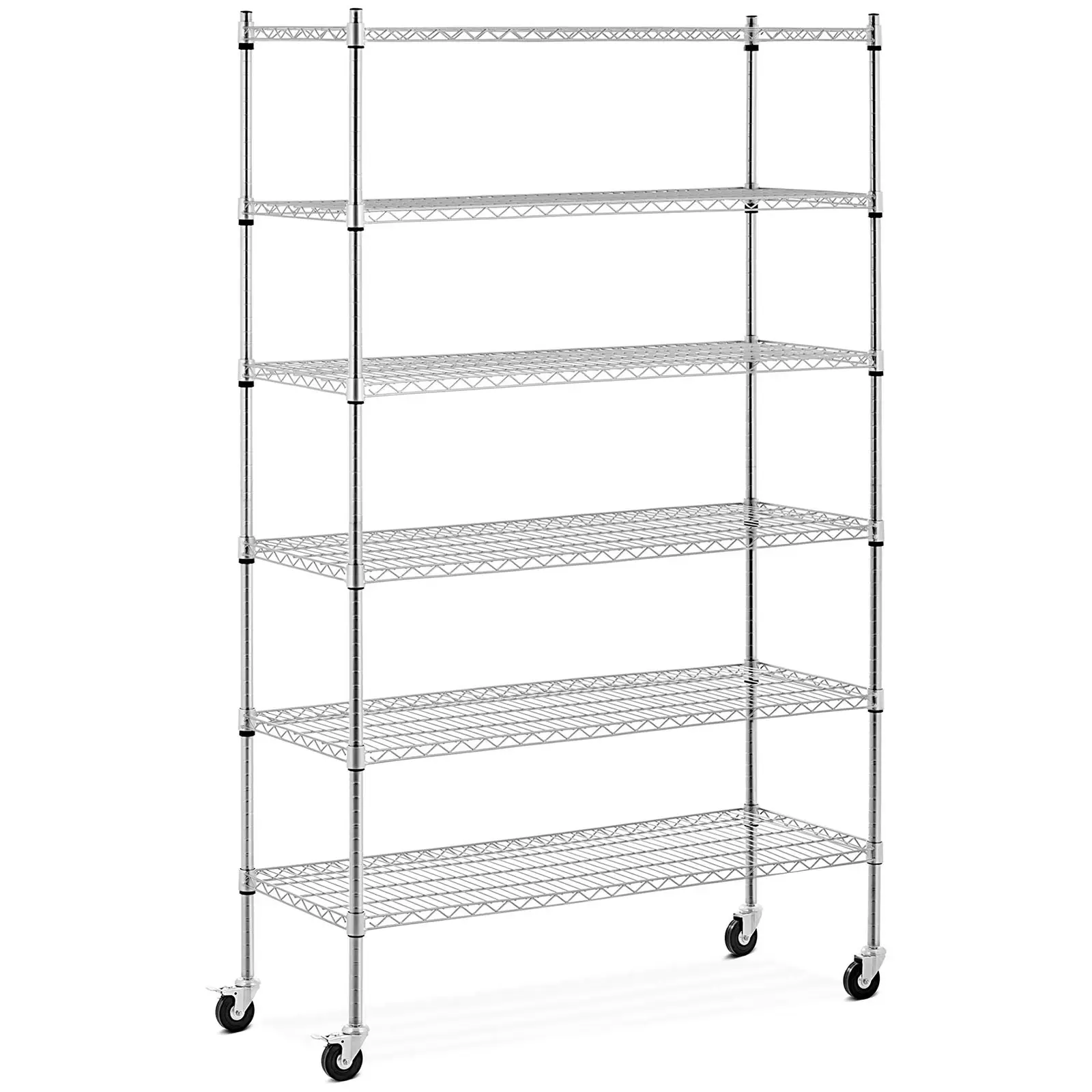 Wire shelving deals rack with wheels