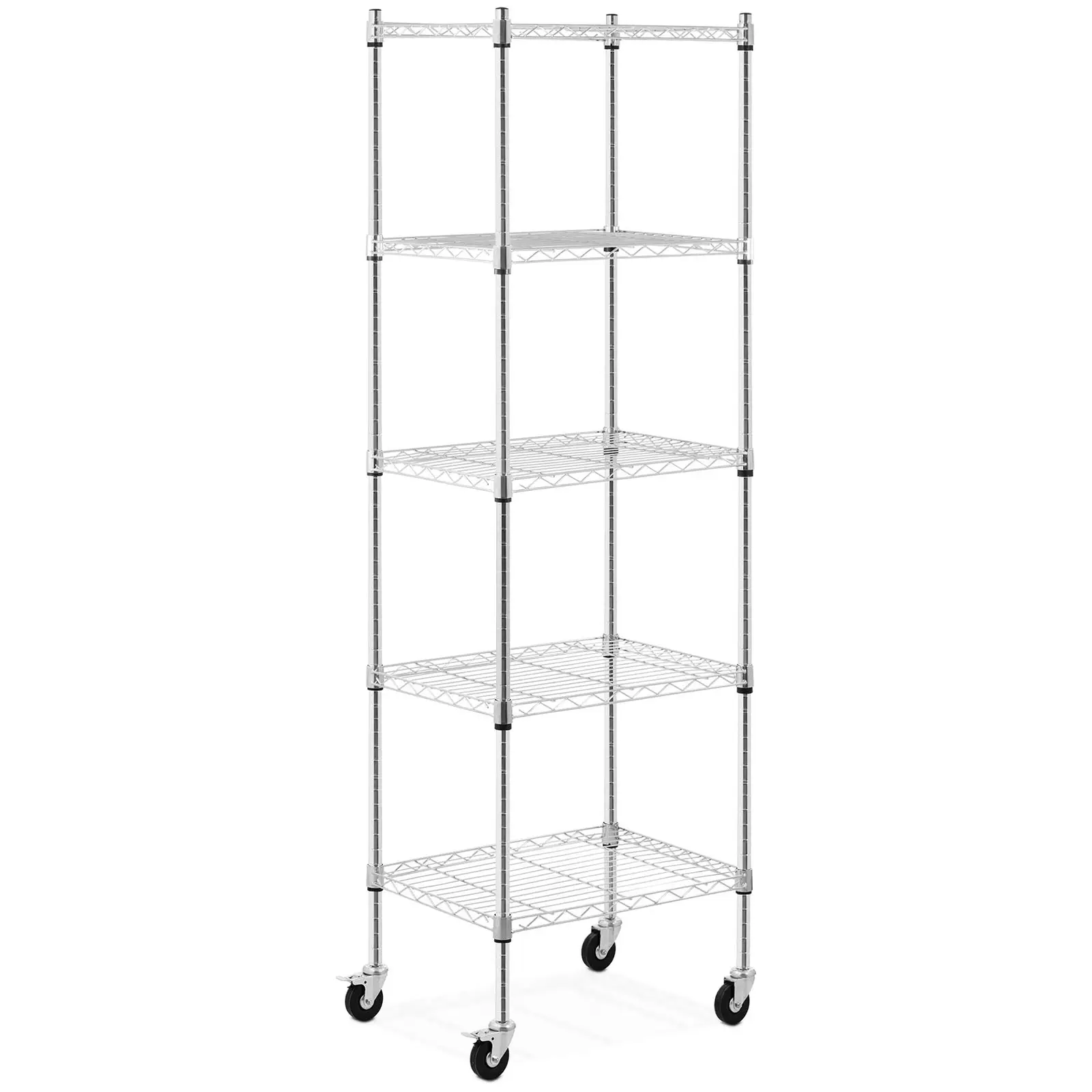 Zdjęcia - Wyposażenie restauracji Royal Catering Regał metalowy - 60 x 45 x 190 cm - 50 kg - 4 kółka  