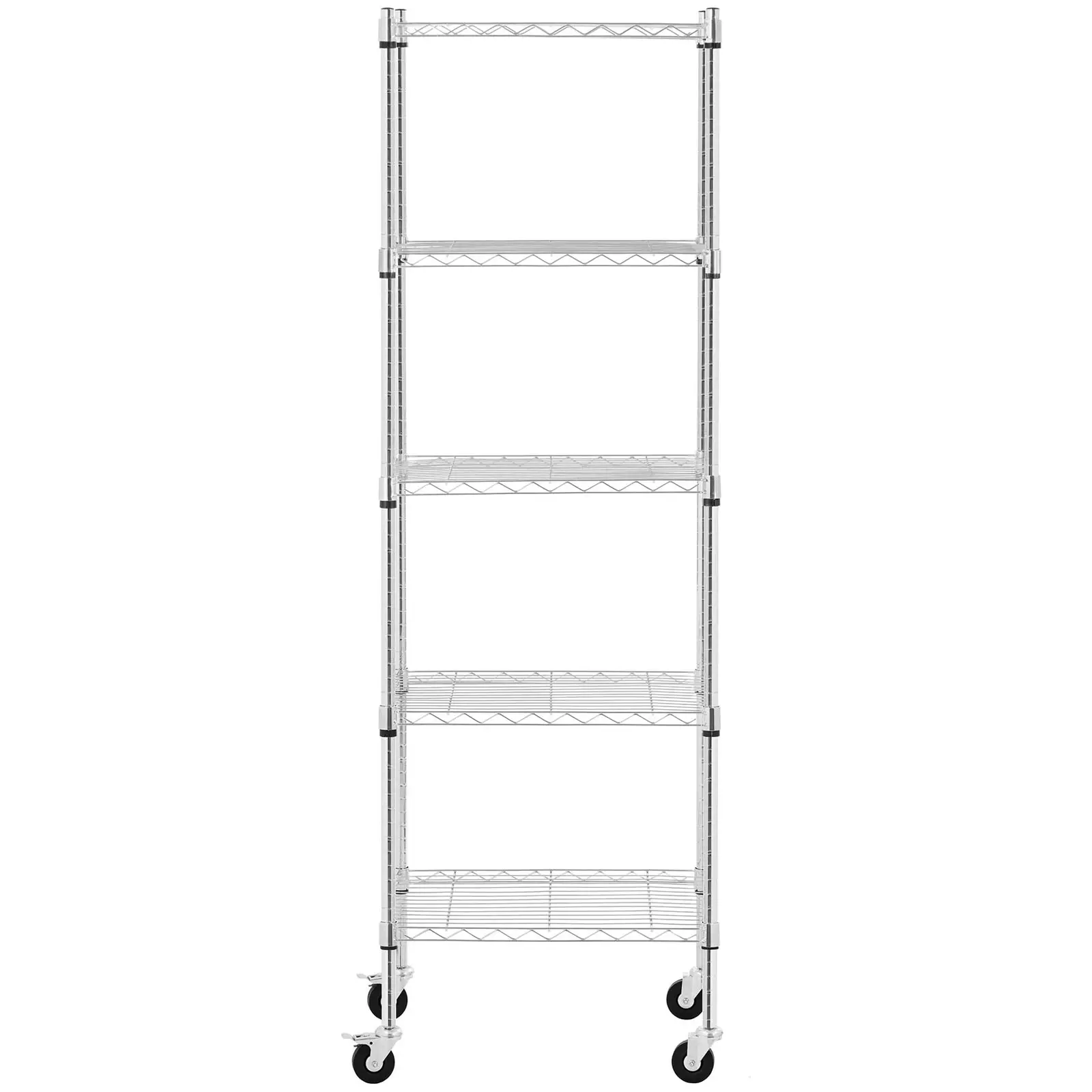 Metal shelf - 60 x 45 x 190 cm - 50 kg - 4 castors - Royal Catering