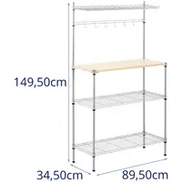 Scaffale metallico - 89,5 x 34,5 x 149,5 cm - 121 kg - Royal Catering