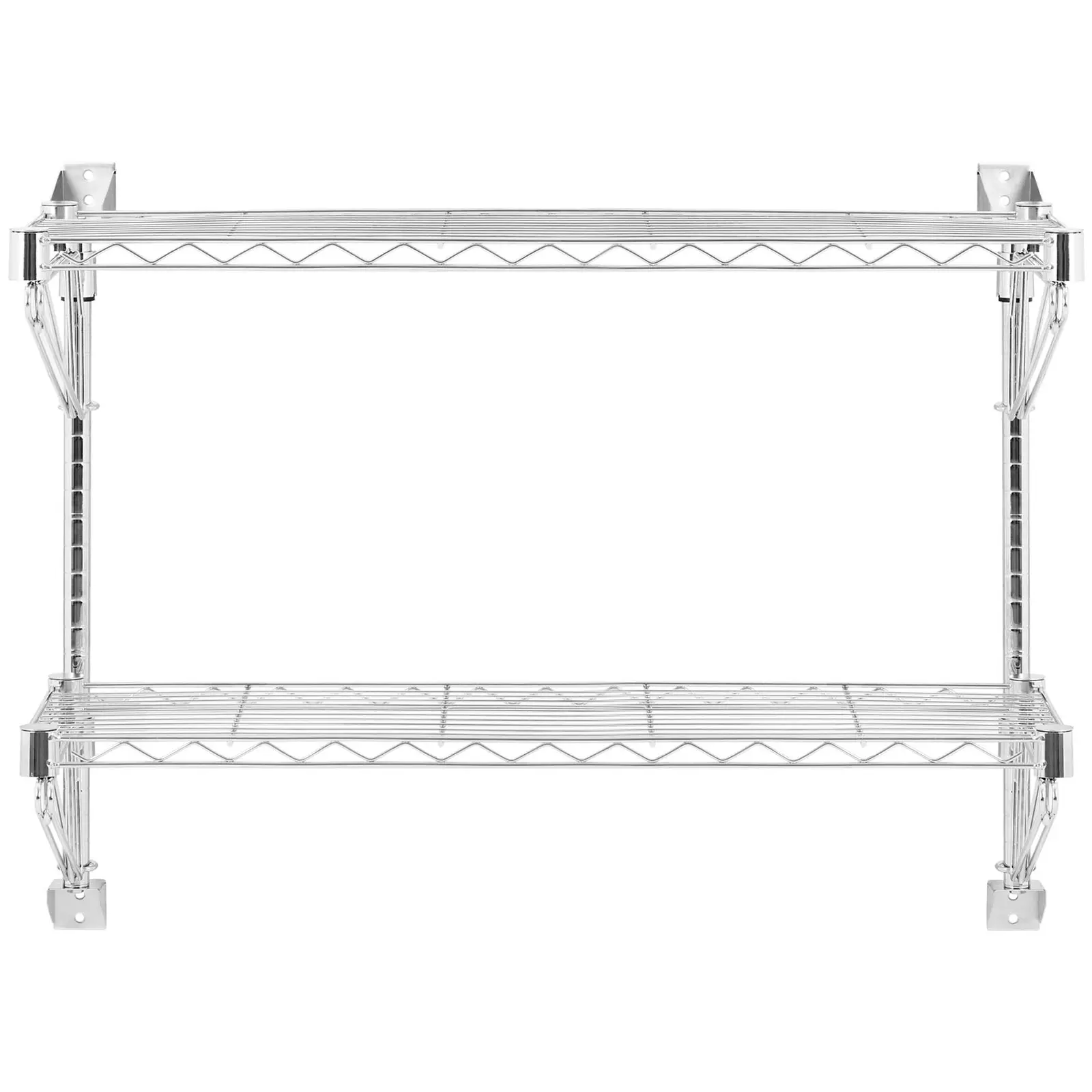 Nástěnná police - 2 police - 90 cm - Royal Catering (Materiál: Uhlíková ocel)