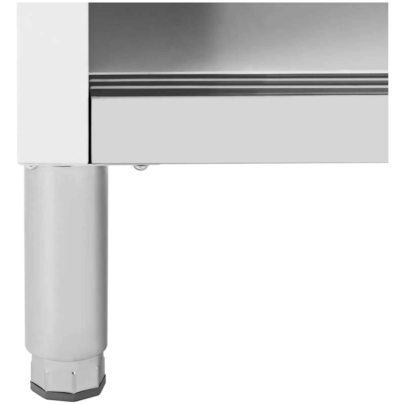 Tavolo armadiato inox - 120 x 50 cm - Portata di 390 kg - Royal Catering