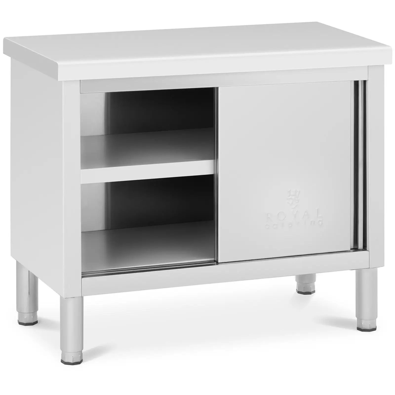 Meuble bas en inox - 100 x 50 cm - Capacité de 330 kg - Royal Catering