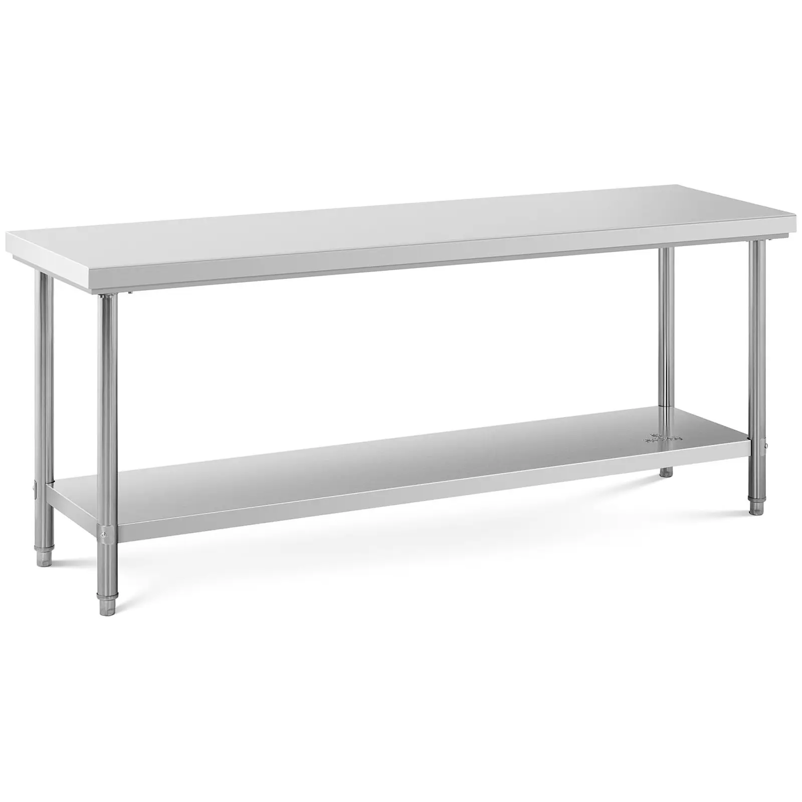Pracovný stôl z nehrdzavejúcej ocele - 200 x 60 cm - nosnosť 240 kg