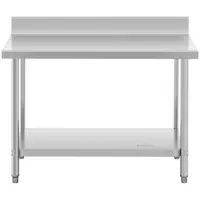 RVS tafel - 120 x 70 cm - opstand - 196 kg draagvermogen - Royal Catering