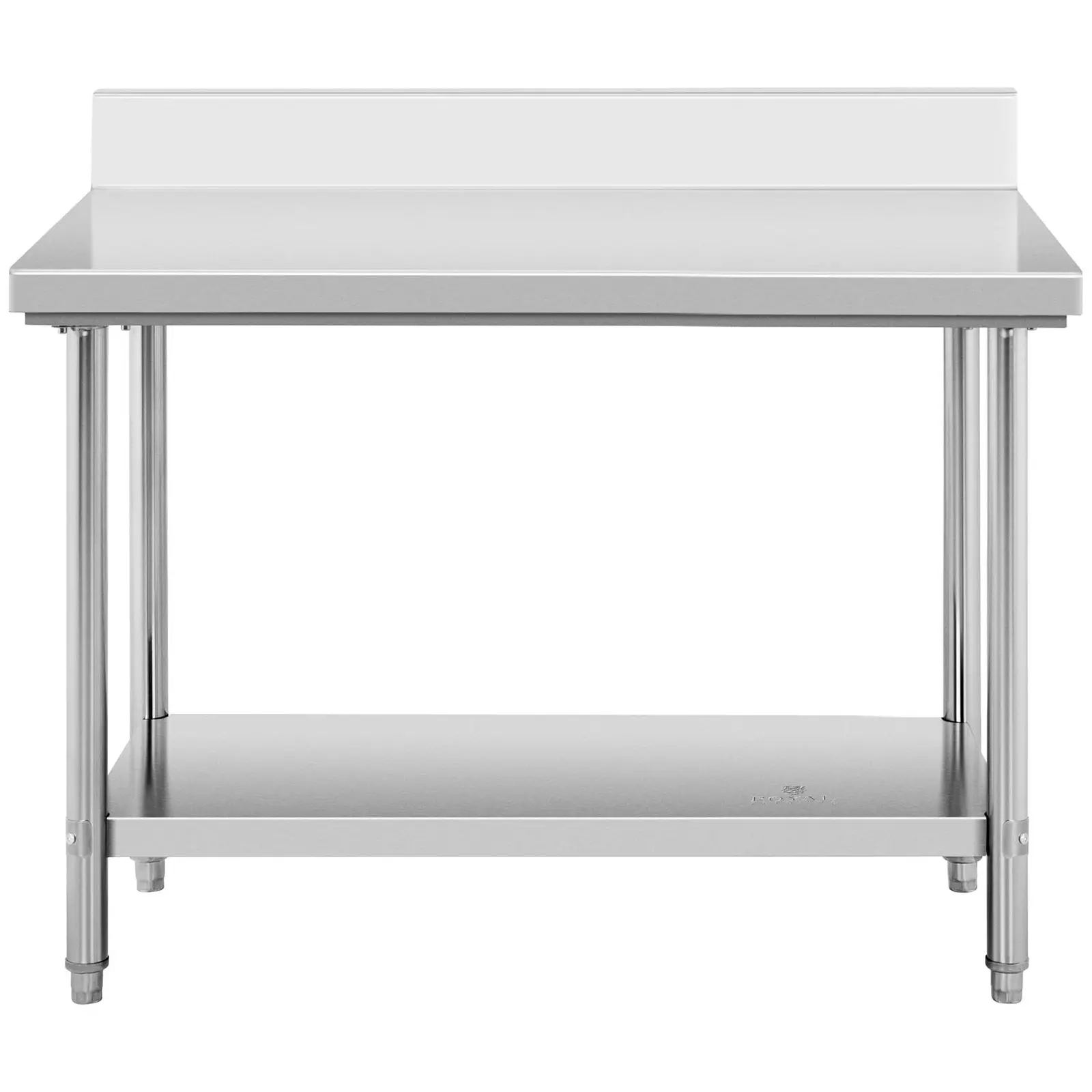 Pracovní stůl z ušlechtilé oceli - 120 x 60 cm - lem - nosnost 198 kg - Royal Catering