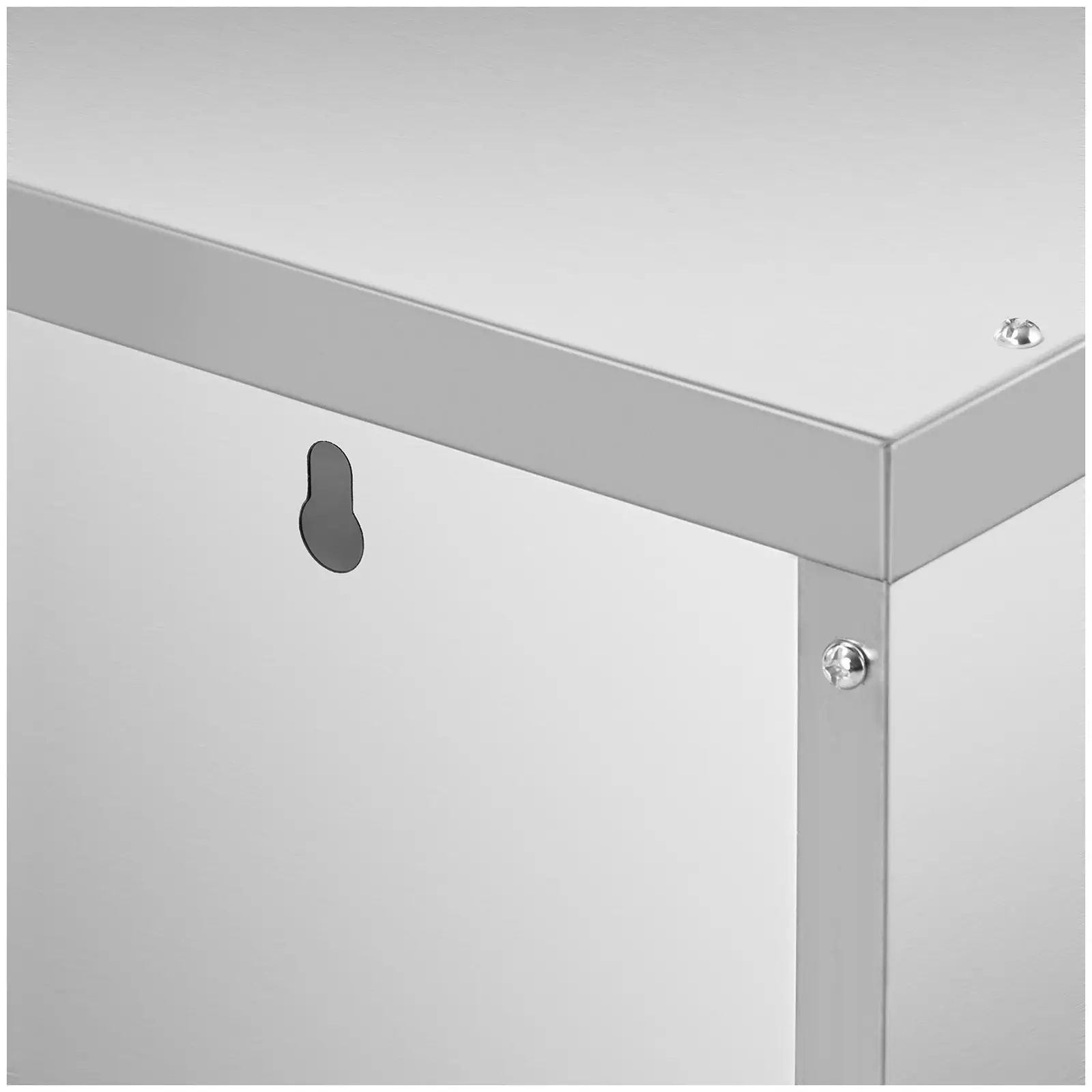Závěsná skříňka z ušlechtilé ocel – 1 200 x 400 x 500 mm – 65 kg nosnost na polici - Royal Catering (Barva: Stříbrná)