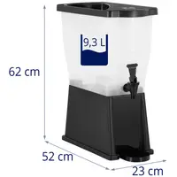 Dispensador de bebidas frías - 9,3 L - Plástico - Royal Catering 