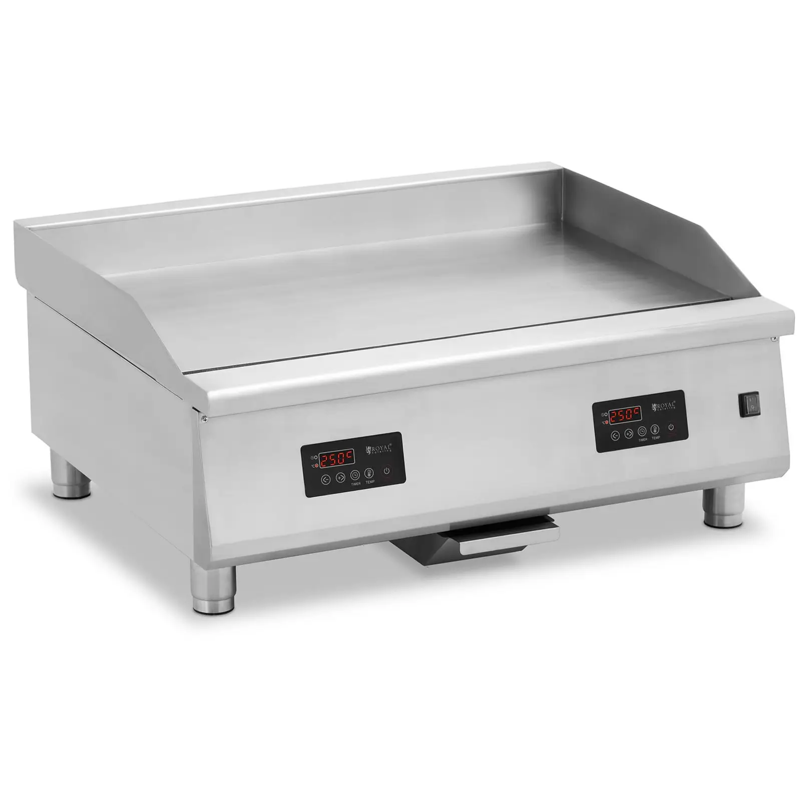 B-zboží Dvojitý indukční gril - 910 x 520 mm - hladký - 2 x 6 000 W - Royal Catering 