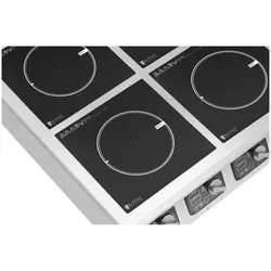 Induction Hob - 4 x 20 cm - 10 level - Timer - Royal Catering