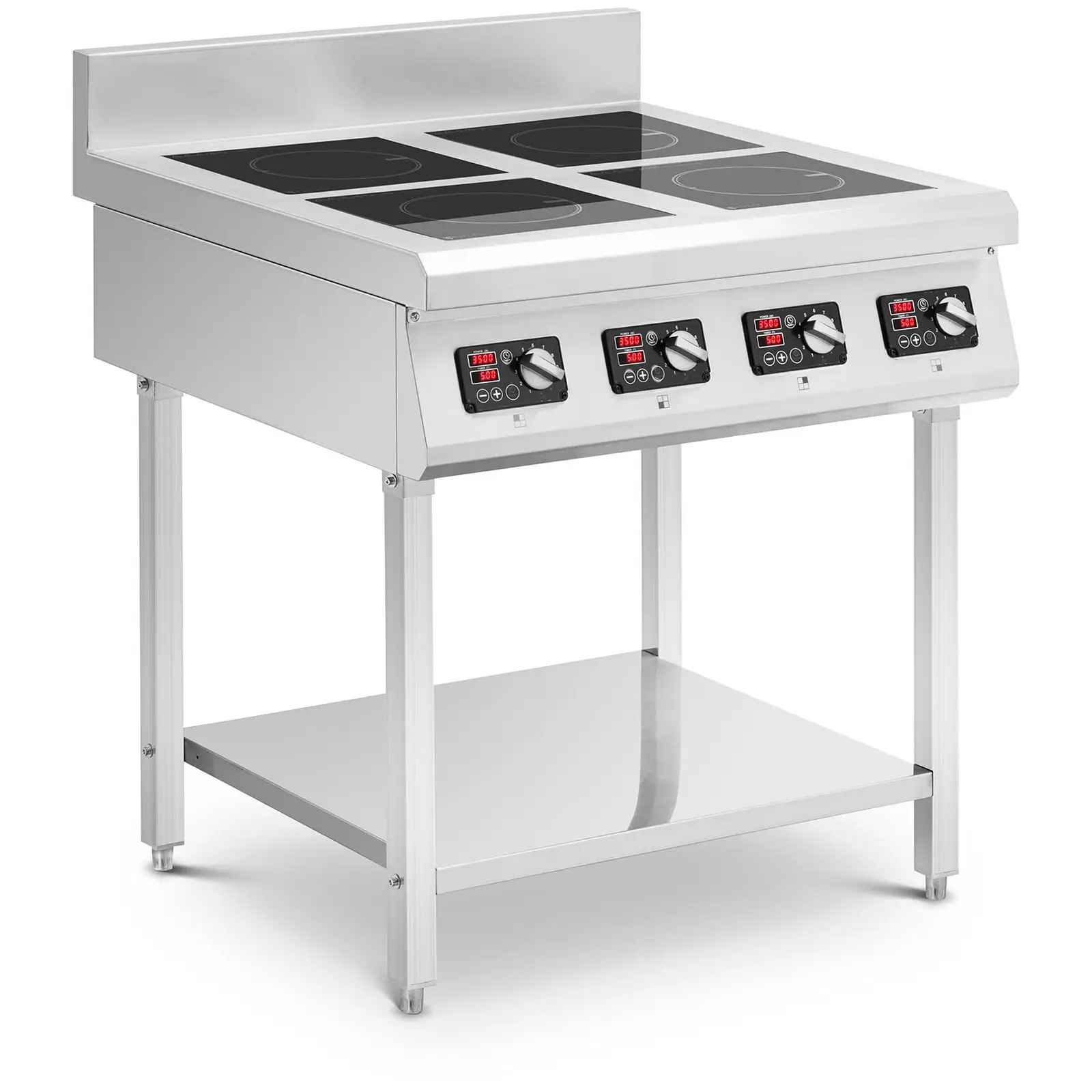 Inductieplaat met bodem - 4 x 20 cm - 10 niveaus - timer - Royal Catering