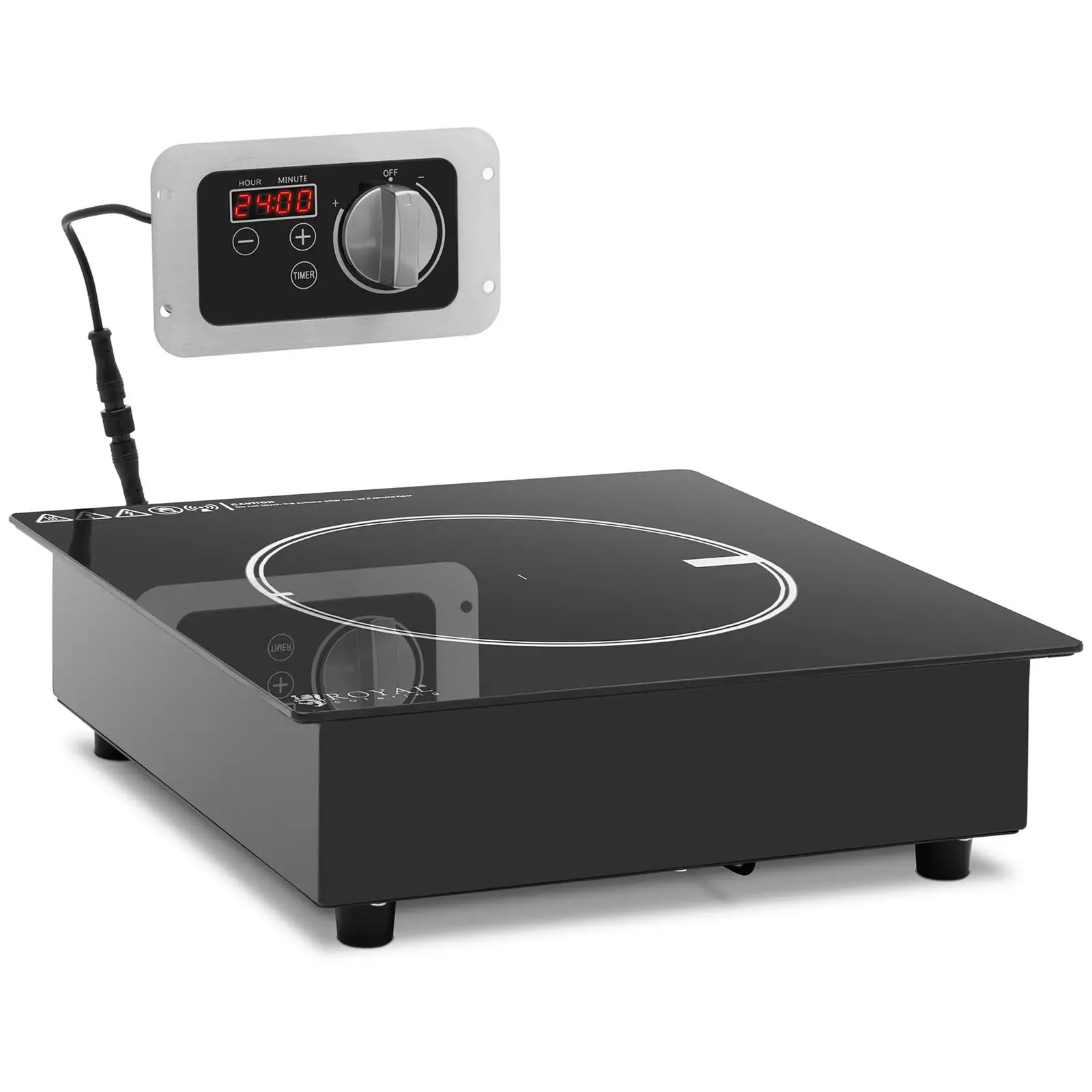 Cuisinière à induction encastrable - 17 cm - 10 niveaux - minuterie - Royal Catering