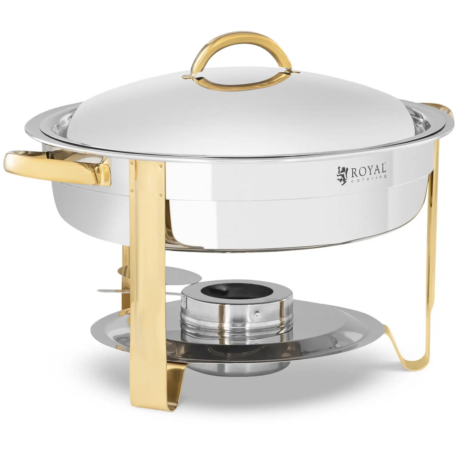 Chafing dish – zlaté akcenty – 4,5 l – 1 x palivový článek – - Royal Catering