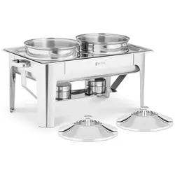 Chafing Dish - Redondo - 2 x 4,5 L - 2 contenedores de combustible - Royal Catering