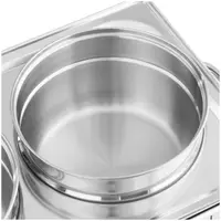 Chafing dish - 2 x GN 1/2 - 2 x 4,5 L - 2 bränsleceller - Royal Catering