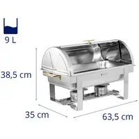 Chafing Dish - GN 1/1 - 9 L - 2 brenselbeholder - Royal Catering