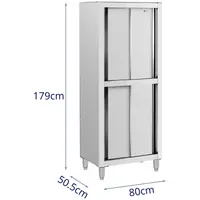 Stainless steel dish cupboard - 800 x 500 x 1800 mm - Royal Catering