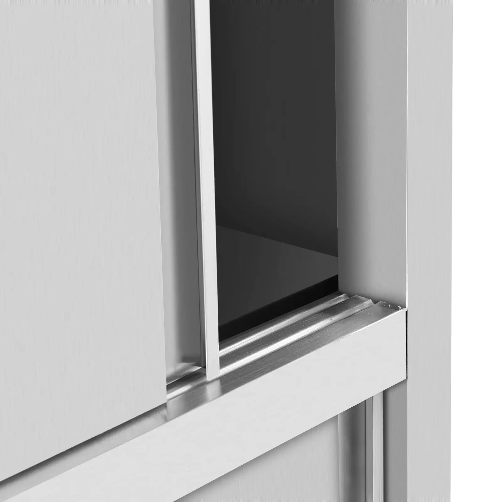 Kuchyňská skříň z ušlechtilé oceli – 1 000 x 500 x 1 800 mm – Royal Catering (Barva: Stříbrná)