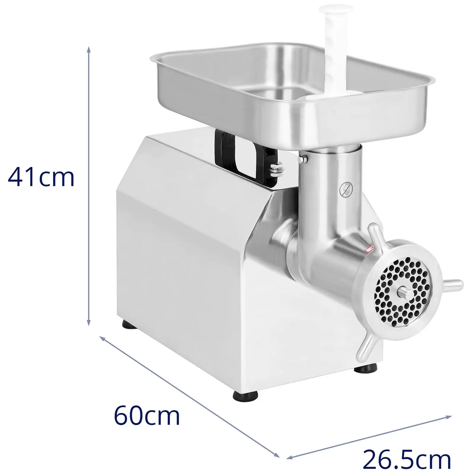 Mlýnek na maso - zpětný chod - ušlechtilá ocel - 480–540 kg/h - Royal Catering (Materiál: Ušlechtilá ocel)