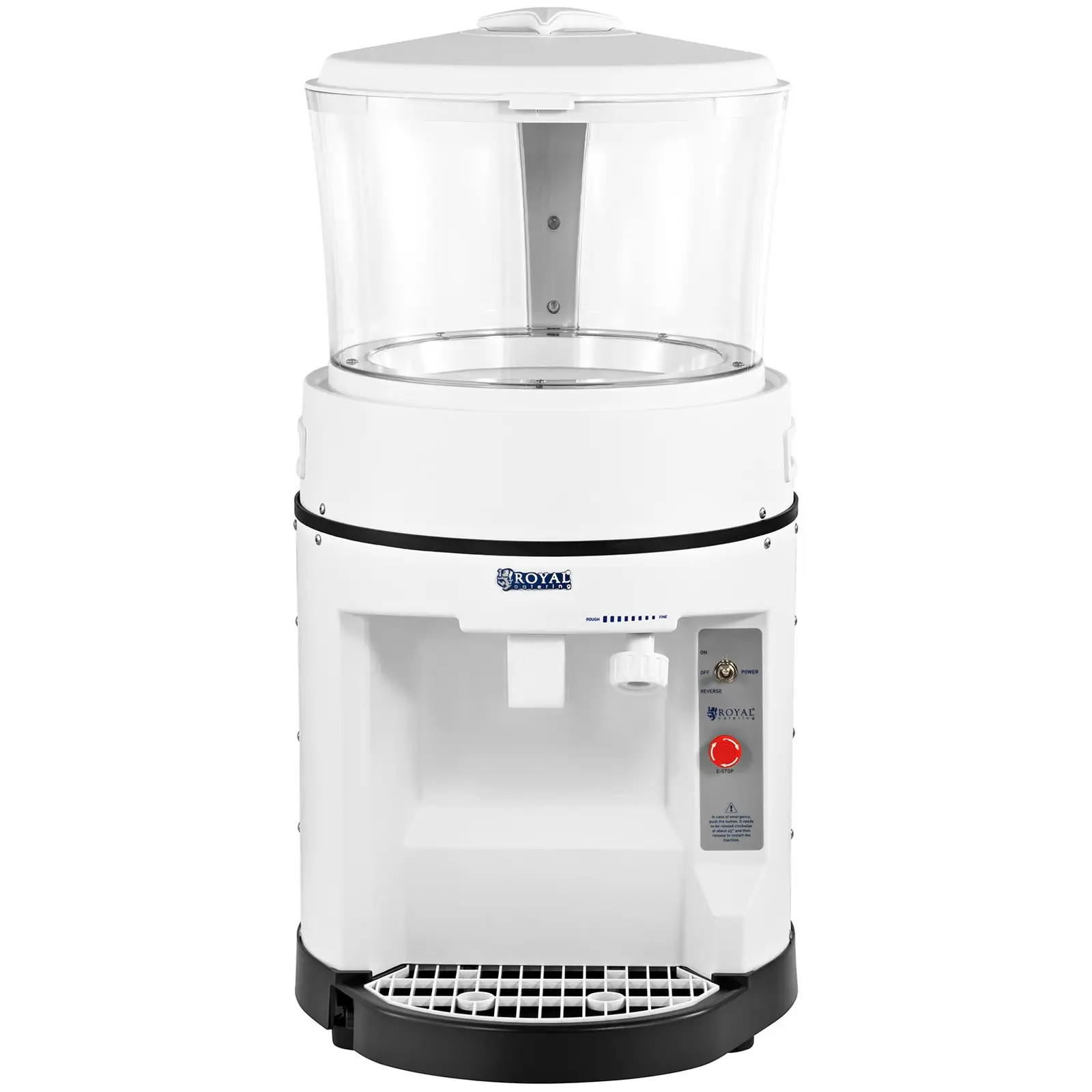 Drtič ledu - 400 W - 320 ot/min - 8 l - bezstupňová regulace - Royal Catering (Barva: Bílá)
