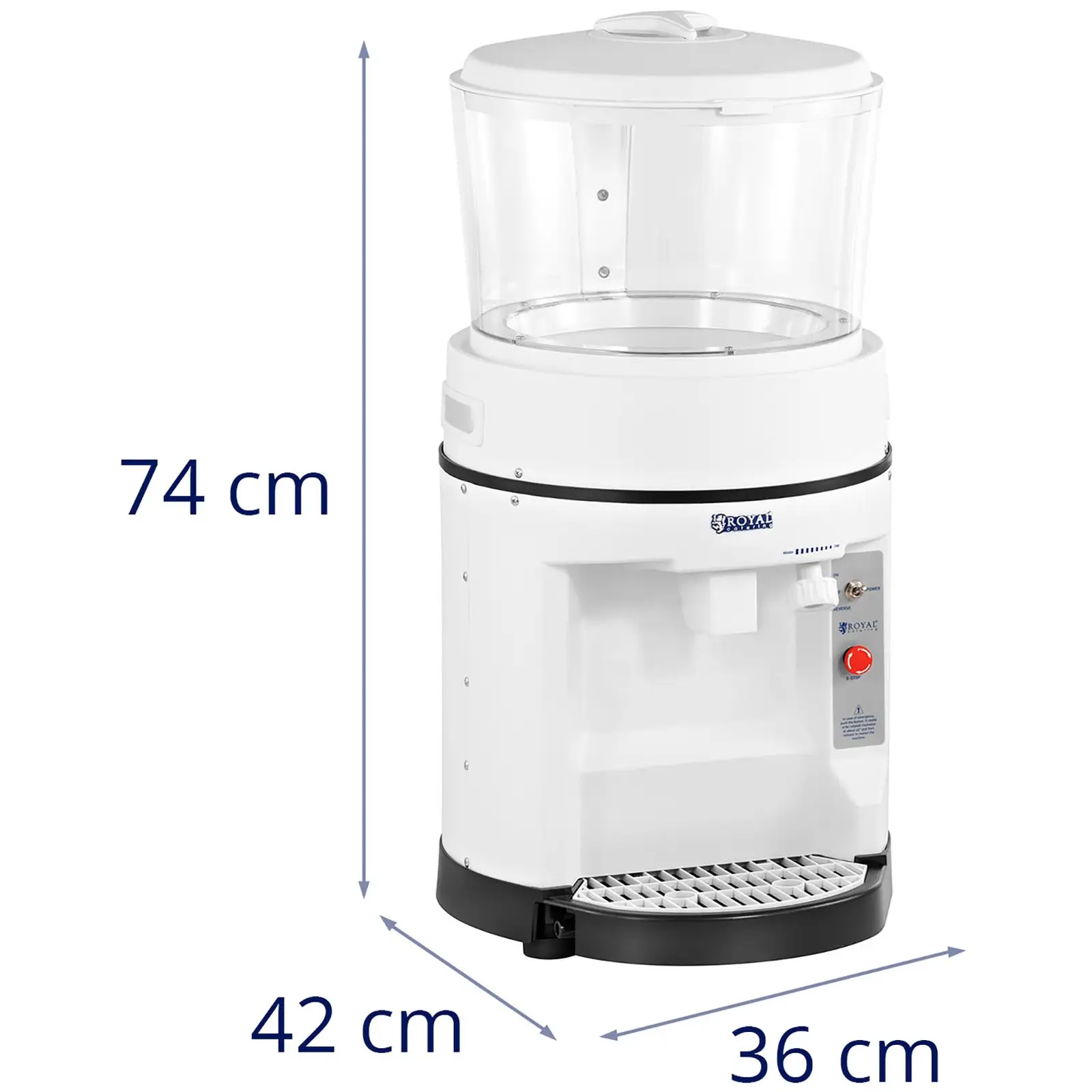 Machine  à glace pilée - 400 W - 320 tr/min - 8 l - Réglable en continu - Royal Catering