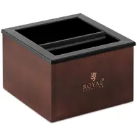 Knockbox - Rostfritt stål/trä - 3,1 L - Med bankstång - Royal Catering