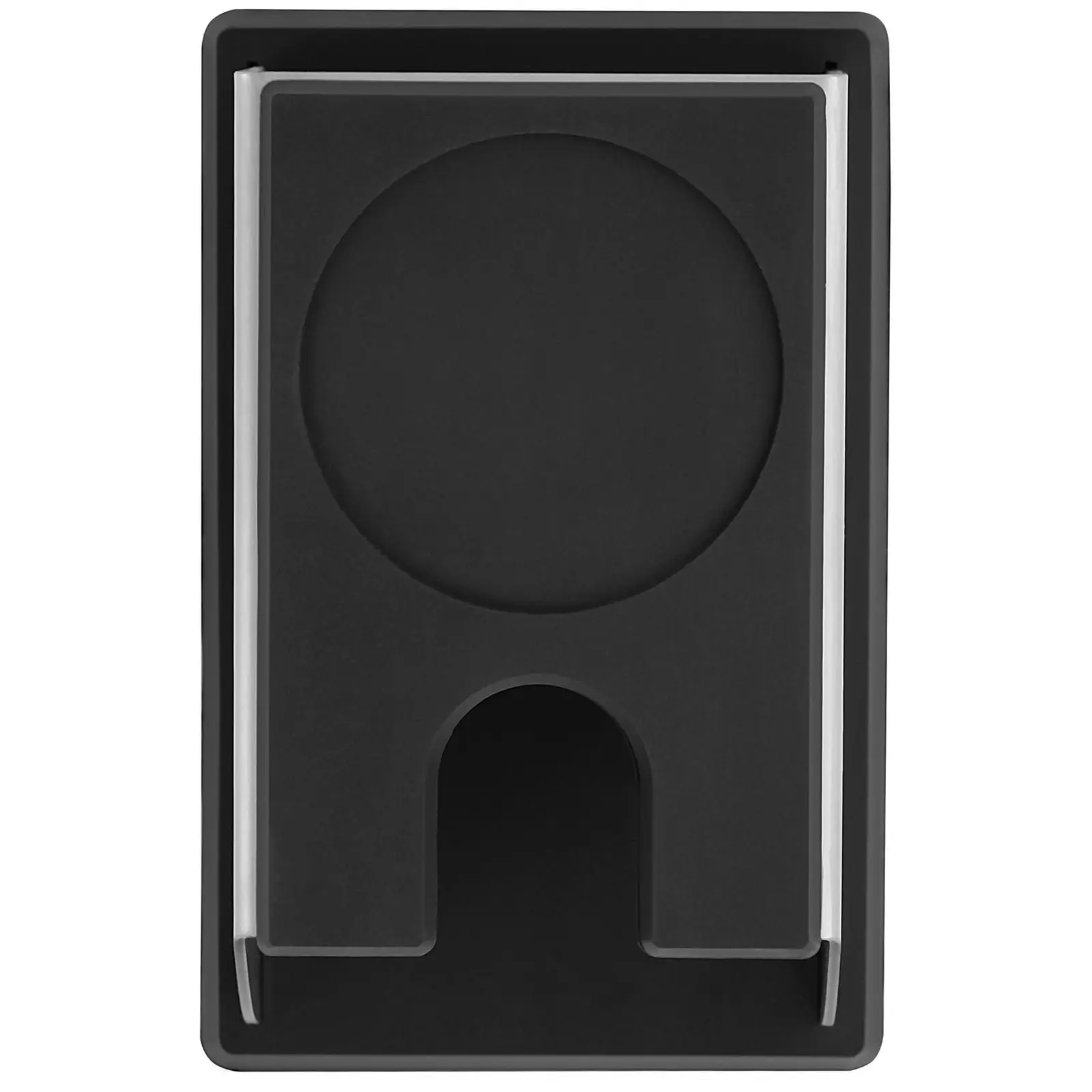 Tamping Station - Stainless steel / silicone - 140 x 93 x 60 mm - Royal Catering (Material: Stainless steel)