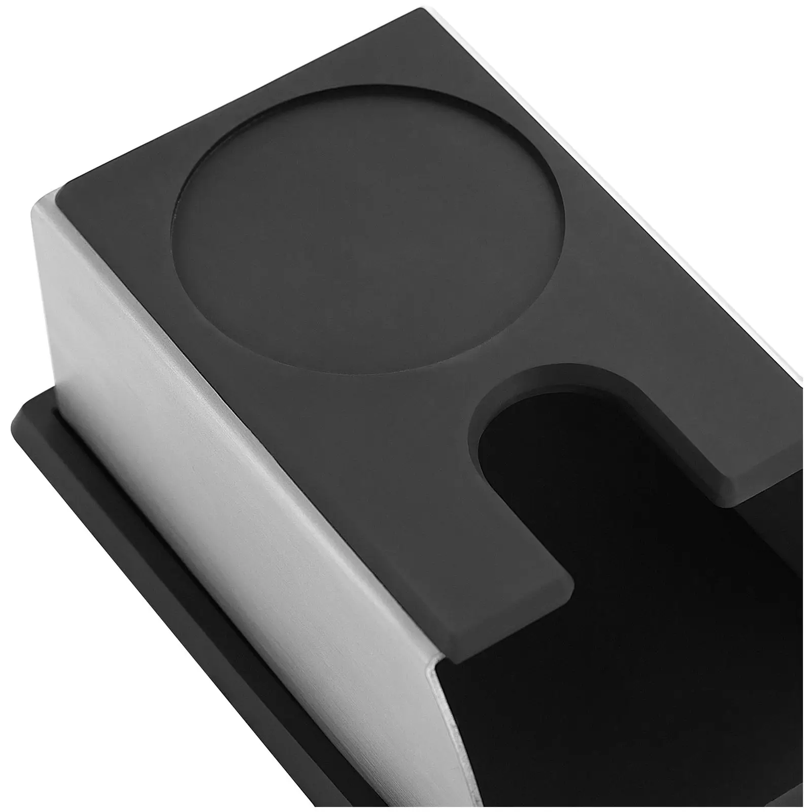 Tamping Station - Stainless steel / silicone - 140 x 93 x 60 mm - Royal Catering (Colour: Silver)