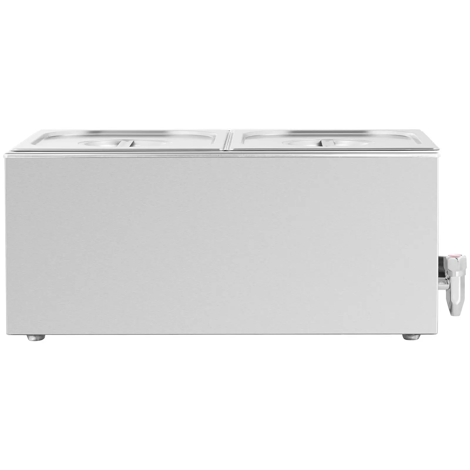 Baño maría - 600 W - 2 GN 1/2 - Grifo de vaciado