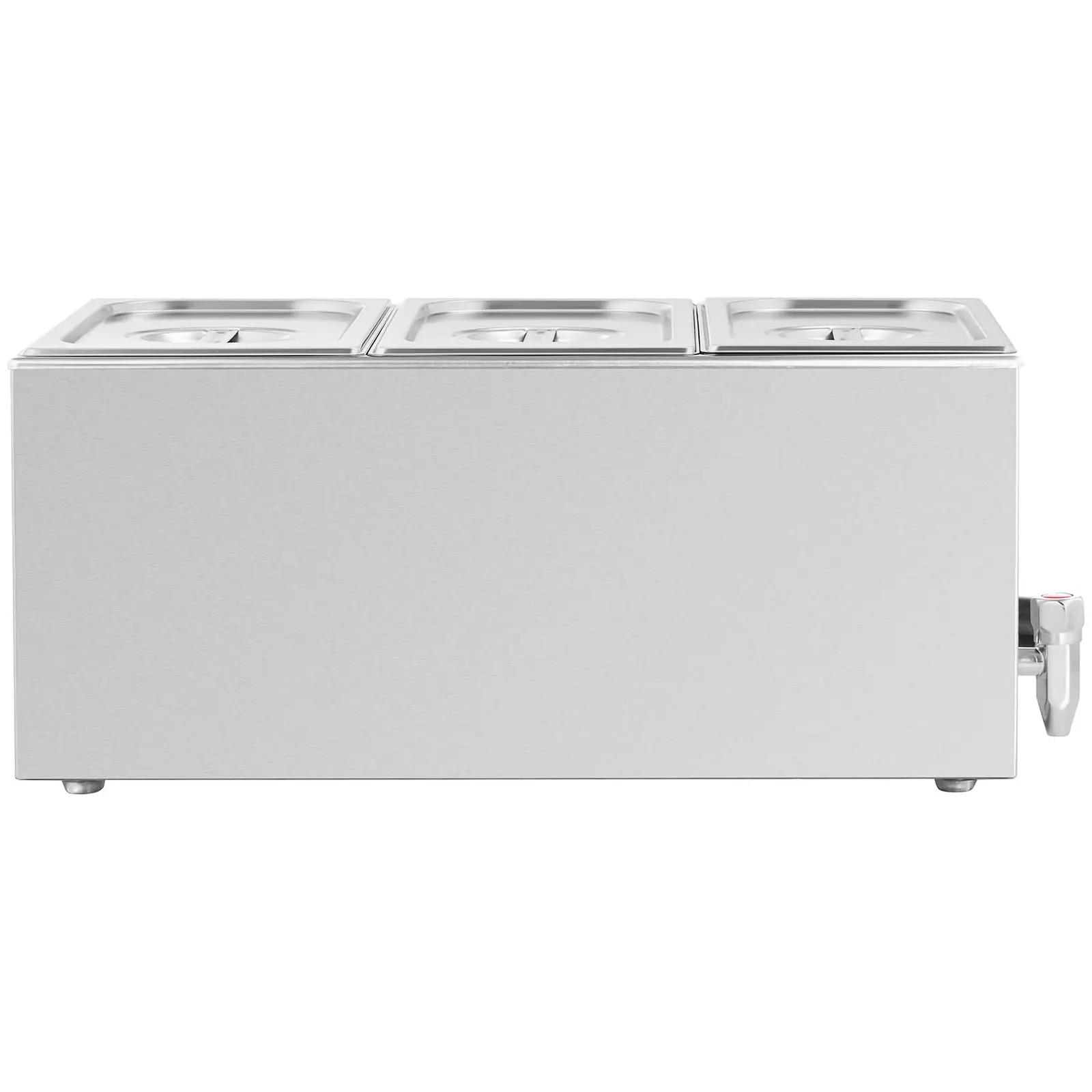 Bain marie - 600 W - 3 GN 1/3 - leeresztőcsap