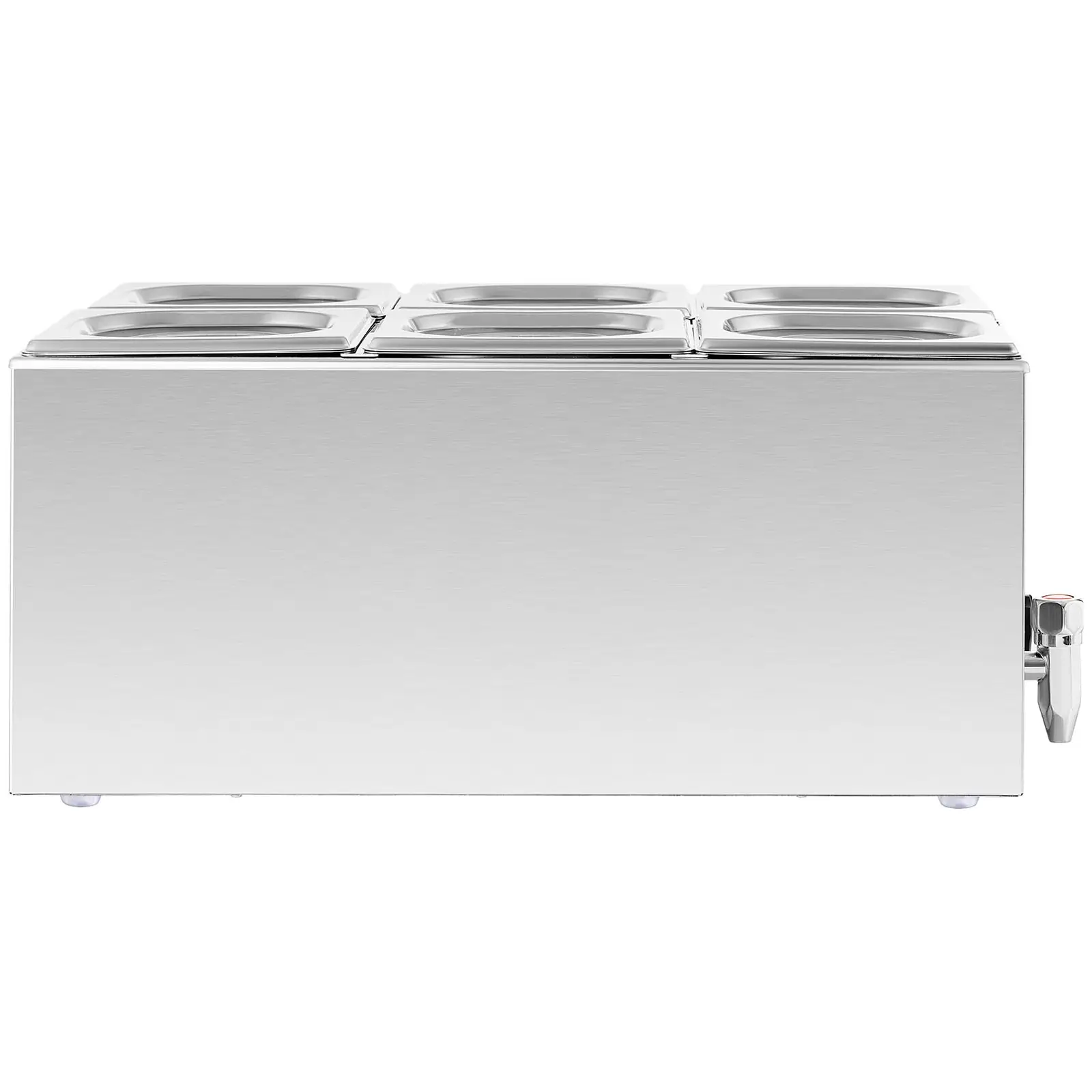 Bain Marie - 600 W - 6 GN 1/6 - vypouštěcí kohout (Kapacita max.: 15 l)