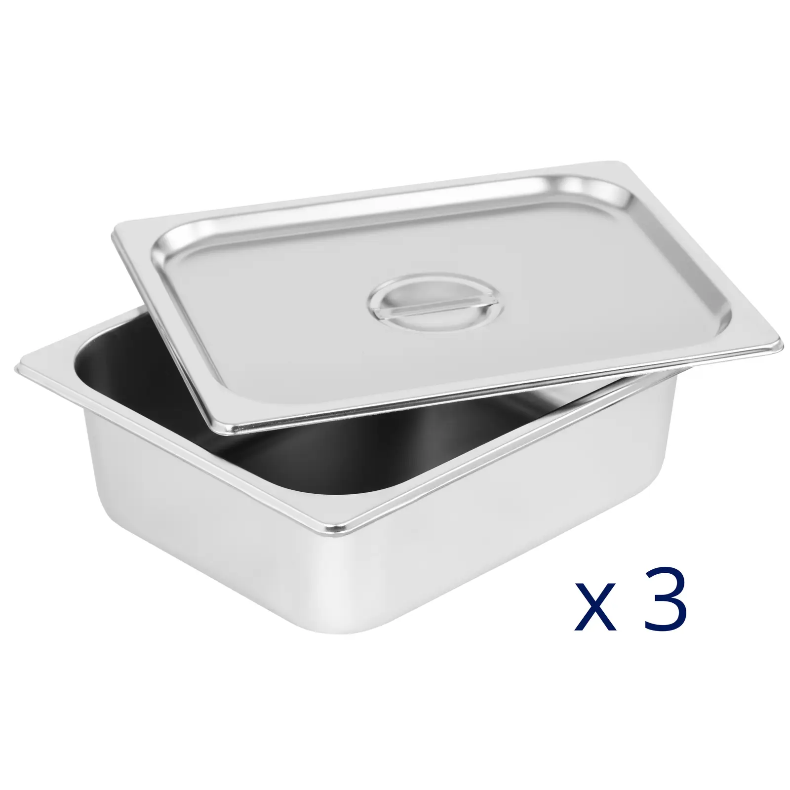 Bain Marie - 2000 W - 3 GN 1/2 - vypouštěcí kohout - skleněná ochrana (Celkový objem: 18 l)