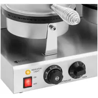 Gaufrier double - rond - 2 x 1000 W - Minuterie 0 - 5 min - Royal Catering
