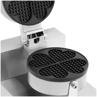 Piastra per waffles a cuore - 1.000 W - Timer 0 - 5 min - Royal Catering