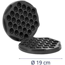 Placas para máquina de waffles - redondas - 1 grande waffle bubble - Ø 170 mm - alumínio/PTFE - Royal Catering