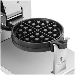 Máquina de waffles - redonda - 4 pequenos waffles - 1200 W - Royal Catering