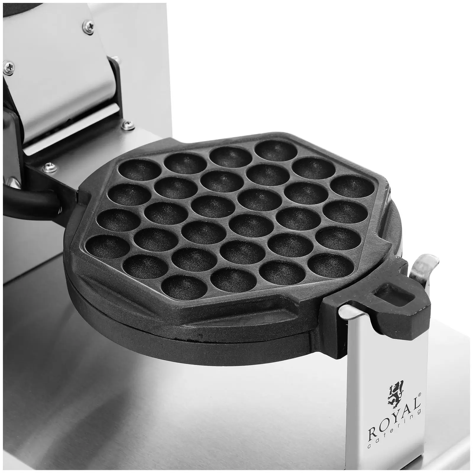Bublinkový vaflovač - kulatý - 1 velká vafle - 1 200 W - Royal Catering (Tvar: Round)
