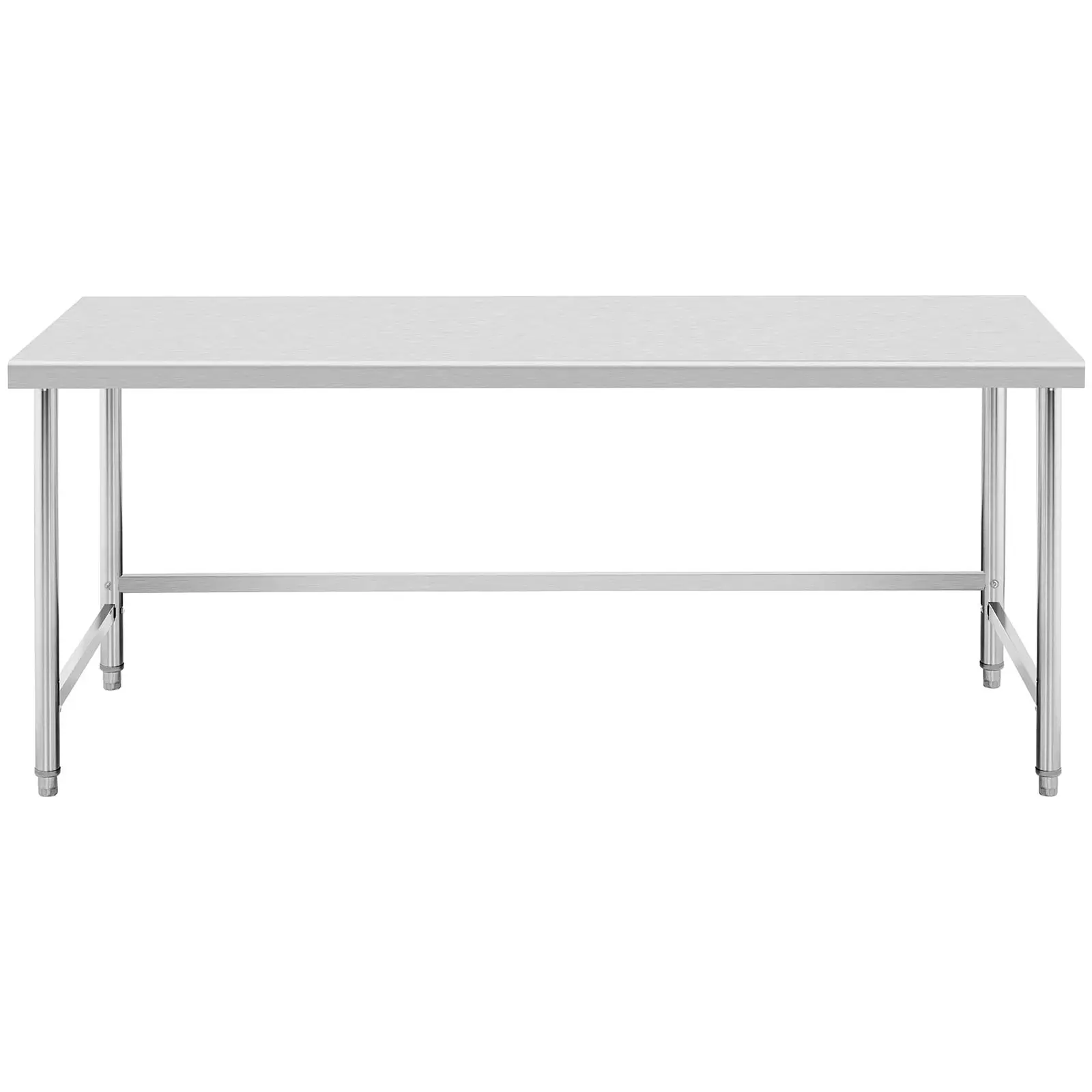 Factory second Stainless steel table - 200 x 90 cm - 100 kg load capacity - Royal Catering (Material thickness: 0.6 mm)