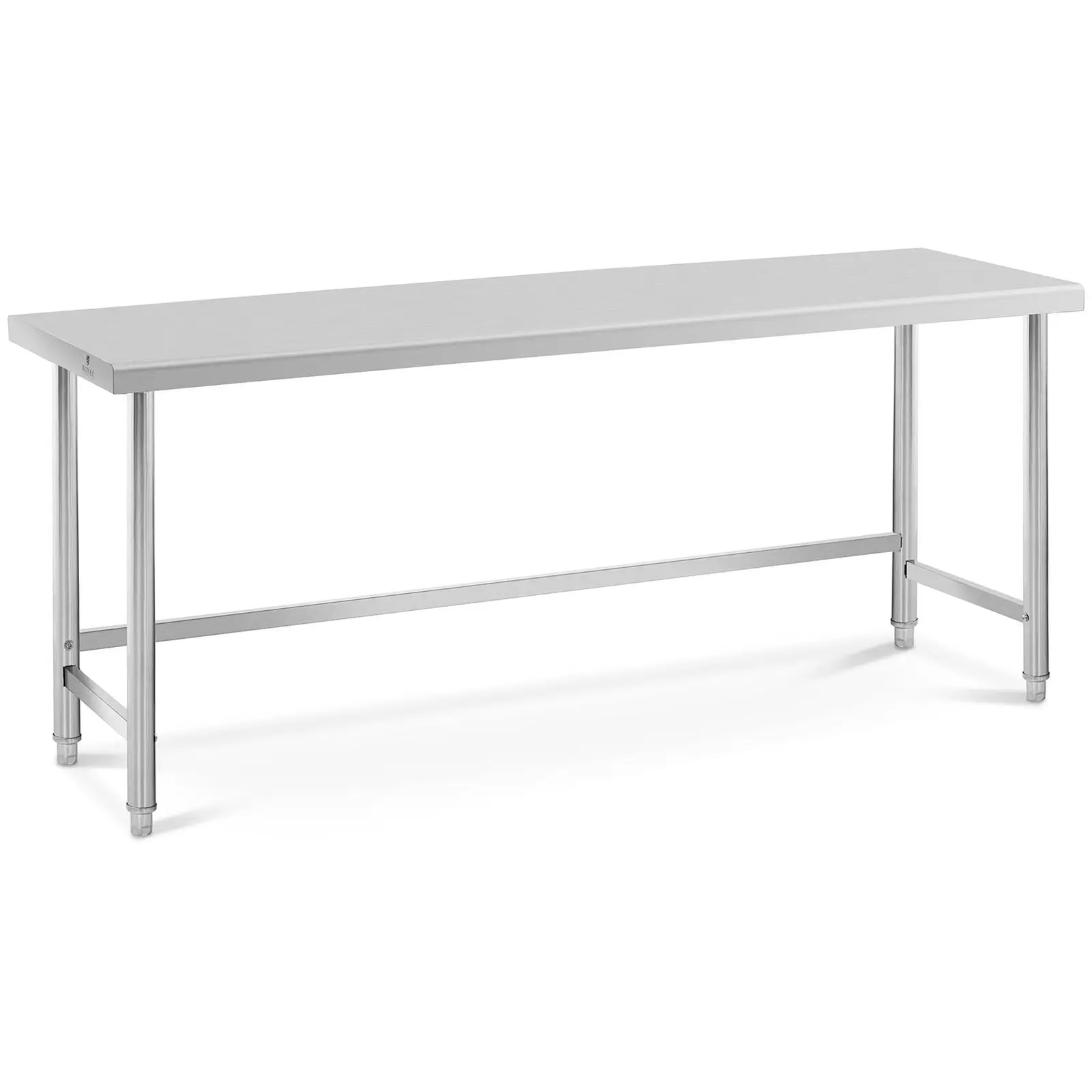 Tavolo acciaio inox - 200 x 70 cm - 95 kg capacità massima - Royal Catering