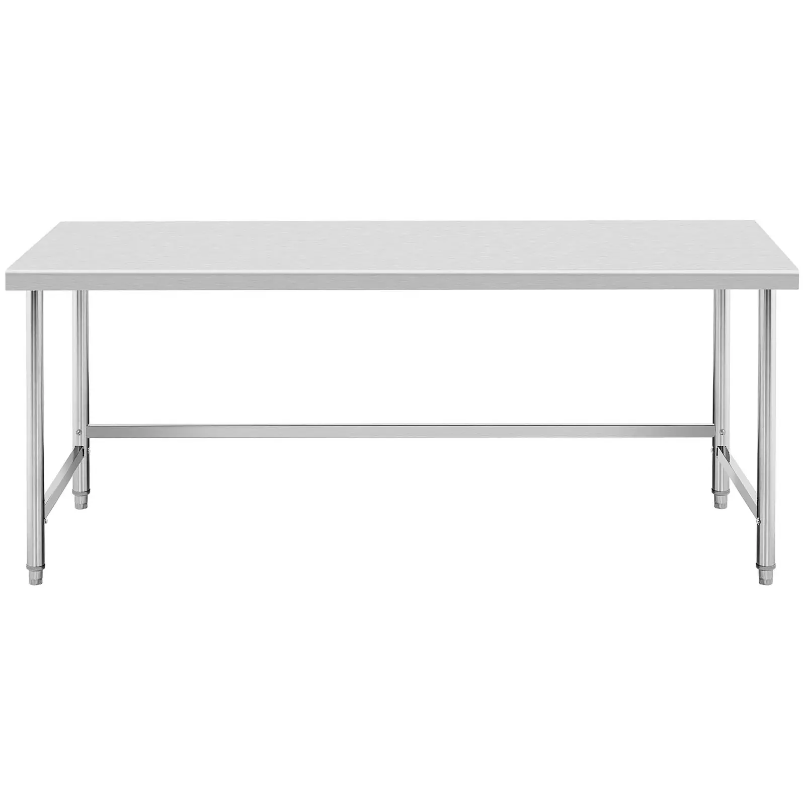 Pracovní stůl z ušlechtilé oceli - ECO - 200 x 70 cm - 95 kg - Royal Catering (Barva: Stříbrná)