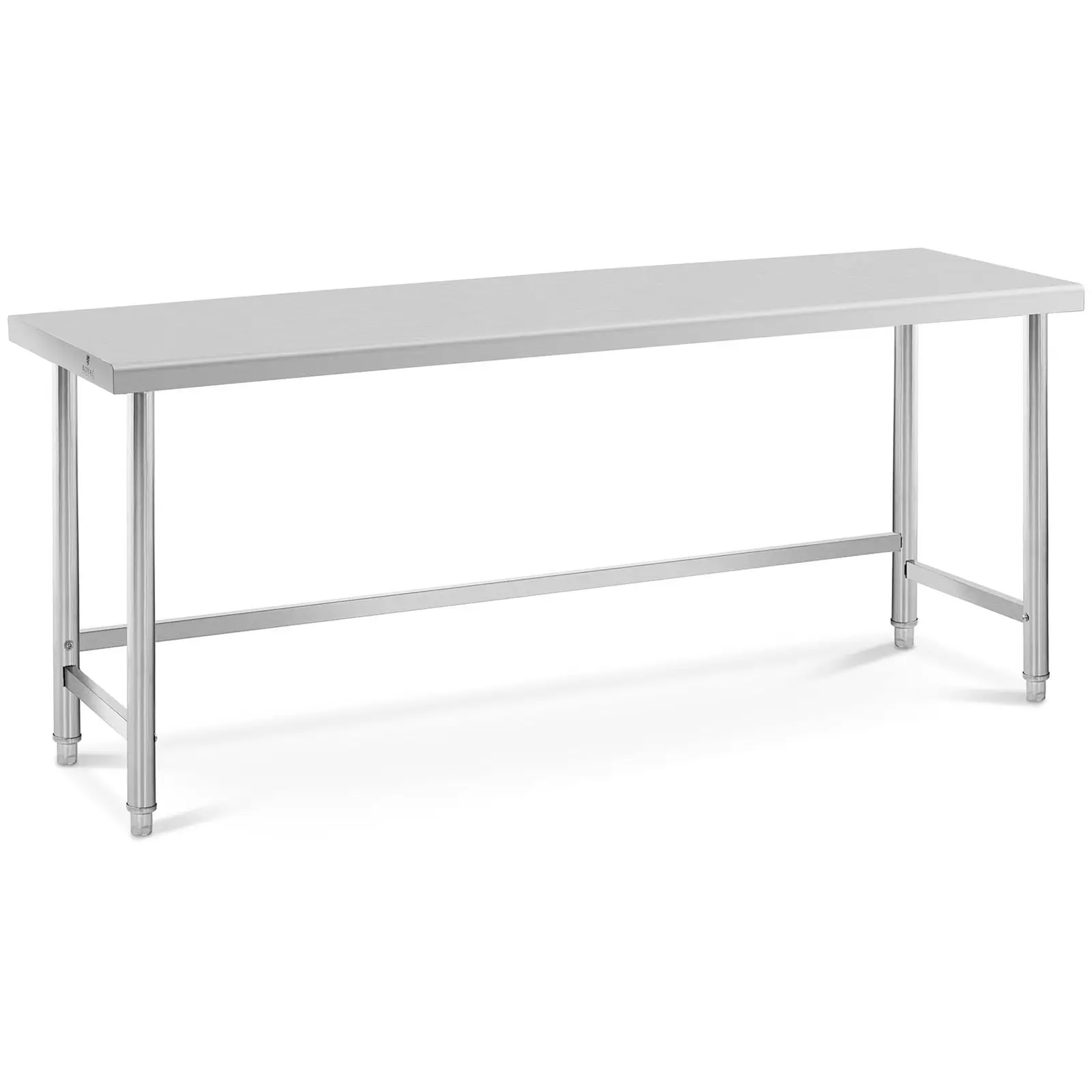 Tavolo acciaio inox - 200 x 60 cm - 95 kg capacità massima - Royal Catering