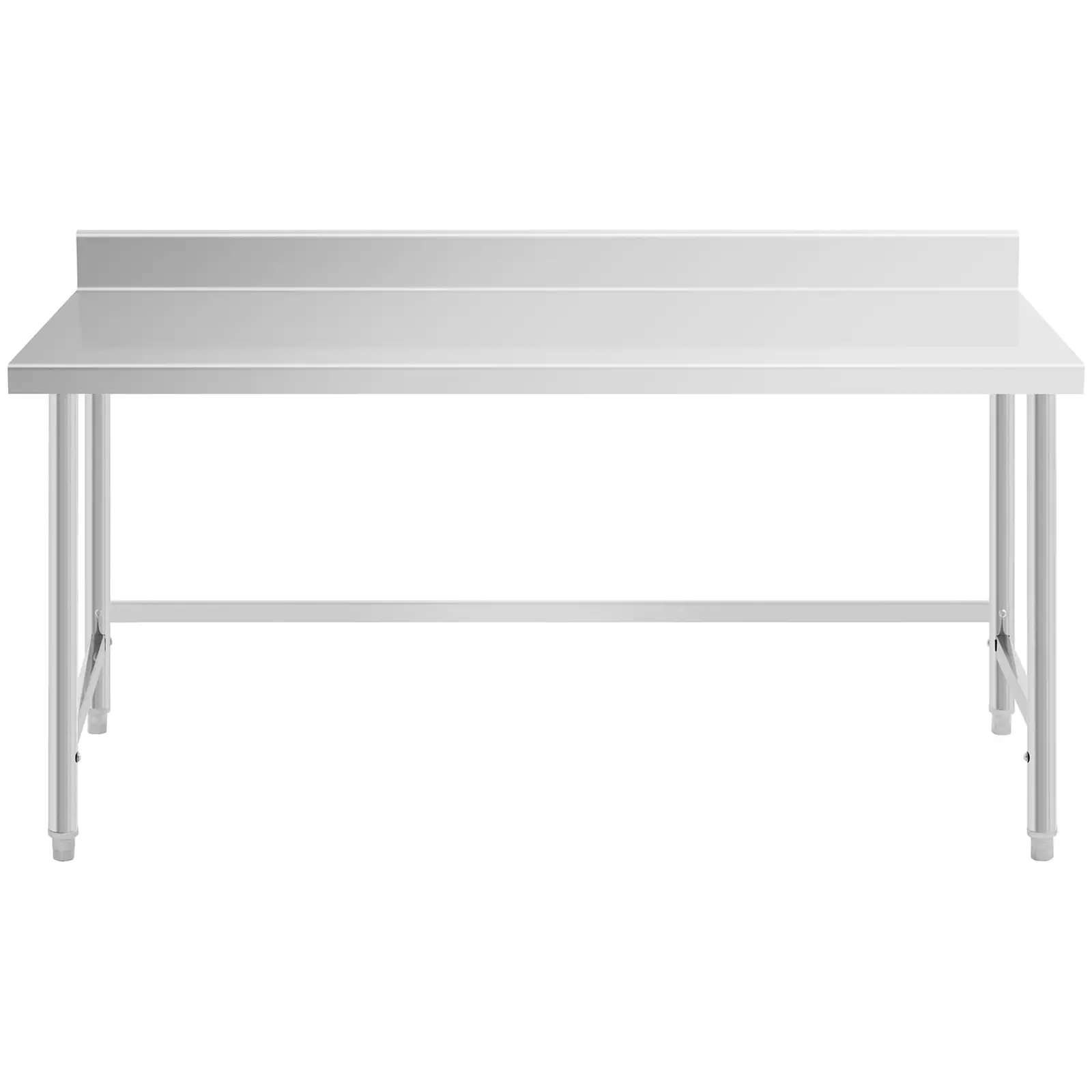 Pracovní stůl z ušlechtilé oceli - 180 x 90 cm - lem - nosnost 98 kg - Royal Catering