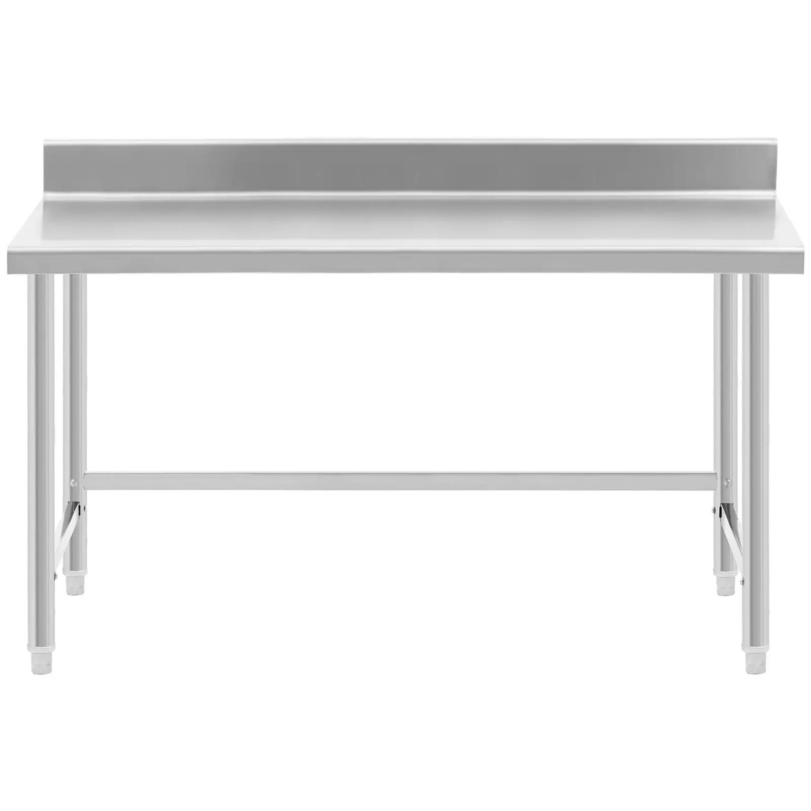 Edelstahl-Arbeitstisch - ECO - 150 x 70 cm - 93 kg - Aufkantung - Royal Catering (Farbe: Silbern)