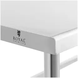 Pracovní stůl z ušlechtilé oceli - 120 x 90 cm - lem - nosnost 95 kg - Royal Catering