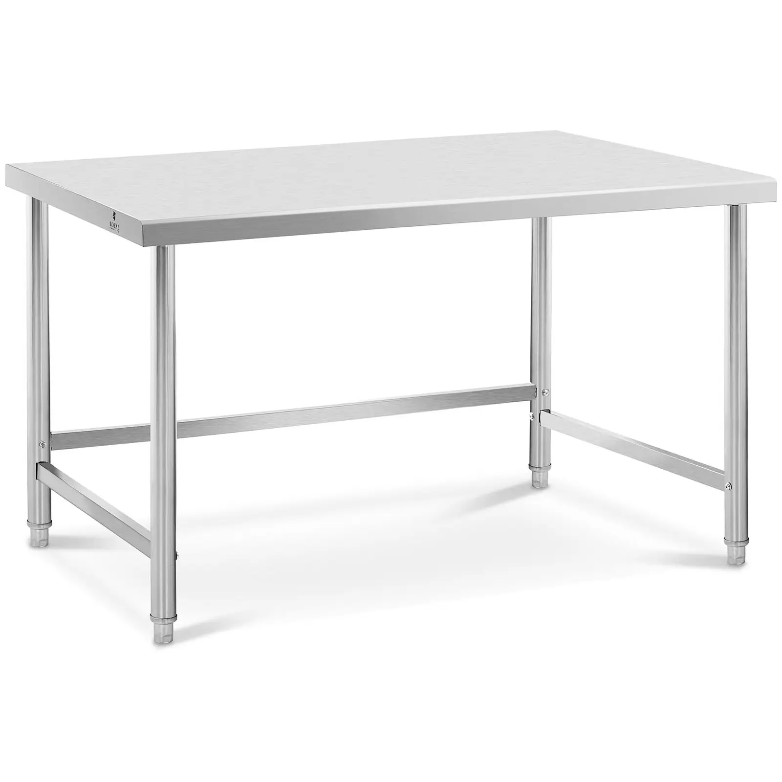 Stainless steel table - 120 x 90 cm - 95 kg load capacity - Royal Catering