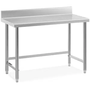 Pracovný stôl z nehrdzavejúcej ocele - 120 x 60 cm - nosnosť 91 kg